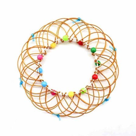 Luovava Mandala-purkauslelu, monipuolinen kukkakori, pehmeä teräsrengas, lasten lelu, hauska stressihelpotus [HK]