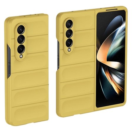 Blødt grebsformet Samsung Galaxy Z Fold4 cover - Gul