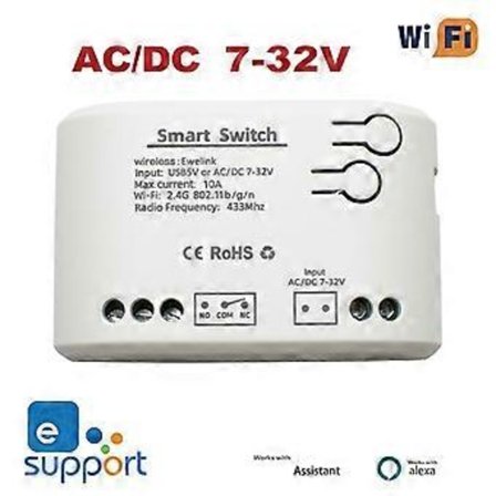 Smart Wifi Switch Module 1 Kanal Inching Relä Smart Home