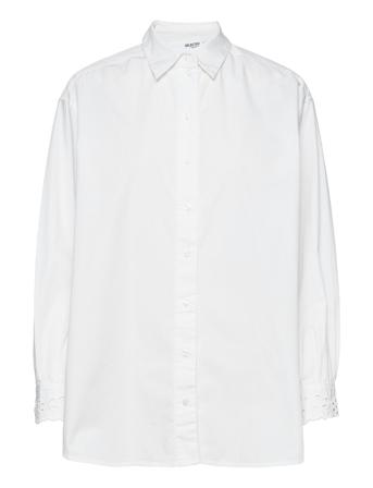 Slfsusanna Ls Longhirt White Selected Femme
