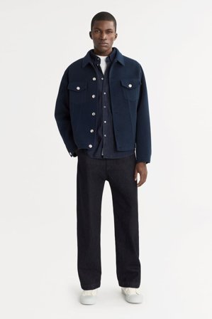 Soft Goat - Men's Denim Jacket - Cashmere jacket - M - Denim Blue