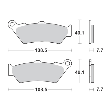 Moto-Master RoadPro Ceramic Bromsbelägg Fram - BMW G 650 Xcountry 2007-2007