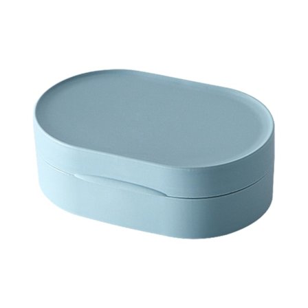 Såpeskål Vanntett Lekkasjesikker Rund Reise Såpeboks Beholder Med Lokk Pp Anti Fall Badekar & Toalett