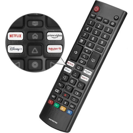 LG Smart-TV-fjernbetjening, ny opgraderet infrarød, med Netflix, Prime Video, Disney+ Rakuten TV-knapper AKB76037605