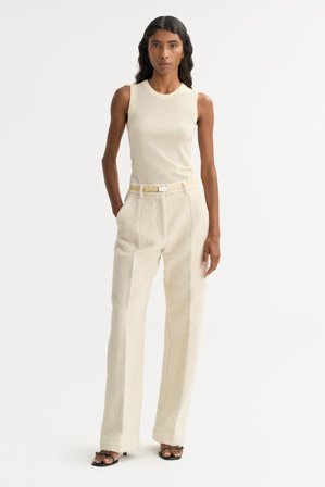 Soft Goat - Featherlight Singlet - Women cashmere sweater - M - Feather White