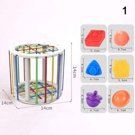 Färgglada Formblock Sorteringsspel Baby Montessori Learning Edu