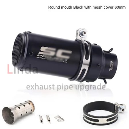 GP Project Udstødning 60mm Db Killer Motorcykeludstødning med Lyddæmper til Kawasaki Z900 Z800 Er6n SV650 R1 R3 MT03-Perfekt