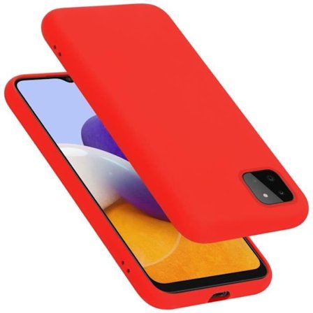Fodral till Samsung Galaxy A22 5G Skal i LIQUID RED Fodral Skydd Silikon TPU mobiltelefon