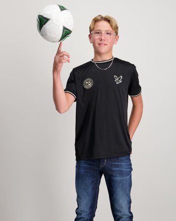 Lyle & Scott Football T-shirt Musta T-paidat Pojat - Kids Brand Store