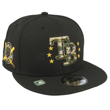 New Era - Tampa Bay Rays MLB24 Armed Forces Day 9FIFTY Black Snapback Snapback Black Cap - MLB @ Hatstore