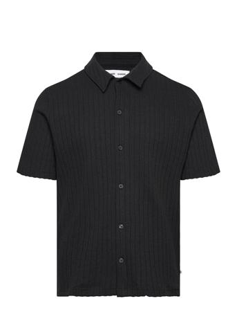 Sakvistbro Shirt 15237 Designers Knitwear Short Sleeve Knitted Polos Black Samsøe Samsøe