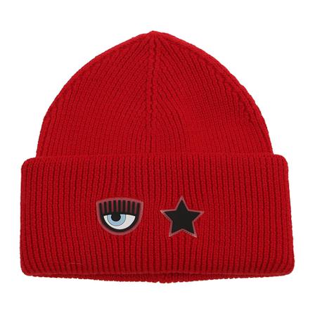 Chiara Ferragni Collection Beanie HAT röd, Dam Hattar, Dam, Storlek: ONE SIZE