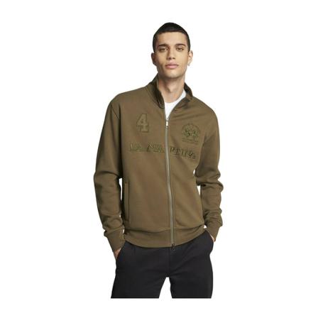 La Martina, Men's Smf 305Fp 529 in soft cotton with relief logo Groen, Heren, Maat:L