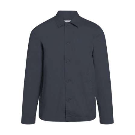 Knowledge Cotton Apparel Pine Poplin Overshirt - Gots/Vegan Men long-sleeved shirts Blue S