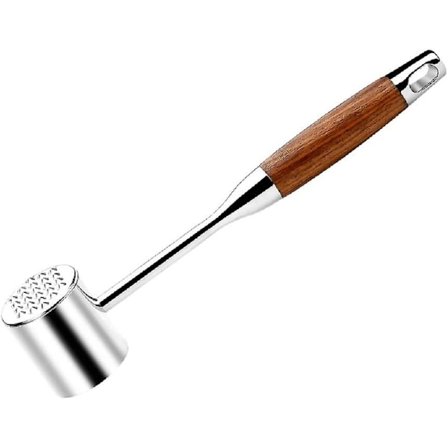 Tung Steak Hammer til at Finde Kød, Oksekød, Svin, Lam, Rustfrit Stål Køkken Tenderizer, Opvaskemaskine Sikker, Heavy Duty Syltet Mad Hammer (sølv)