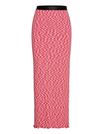 2X2 Cotton Space Maxine Skirt Skirts Maxi Skirts Red Mads Nørgaard