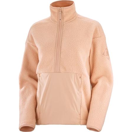 Salomon Women's Snowshelter Teddy Half Zip Women Mid layer tops Beige S