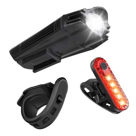 Sykkellyssett USB Ladbar Sykkel Lys Vanntett Bak Foran