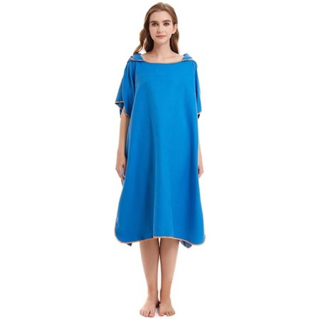 Unisex hupullinen pyyhe Poncho SININEN