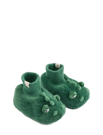 Liewood Beth Crocodile Plush Slippers - Green - 18/19