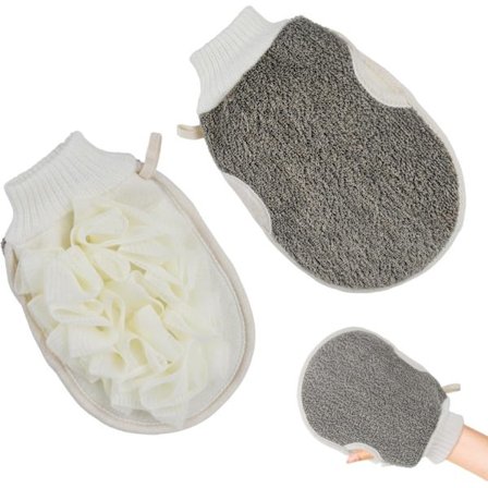 2-i-1 Exfolierande Loofah Kroppsskrubb - Bad- och Duschsvamp för Borttagning av Smuts och Död Hud
