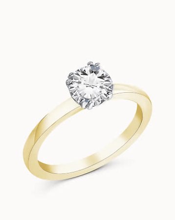 Solitaire ring Alice 18K geelgouden laboratoriumdiamant 0.30 karaat - verlovingsringen en Trouwringen van Vanbruun