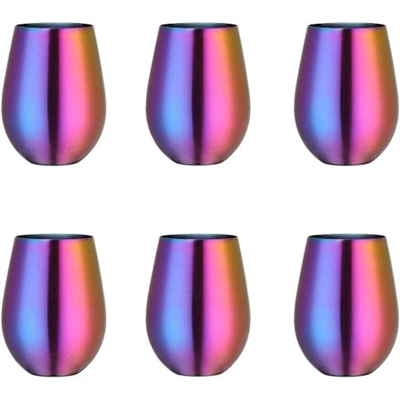 6 kpl Varrenmattomia Viinilasit, 17 oz 18/8