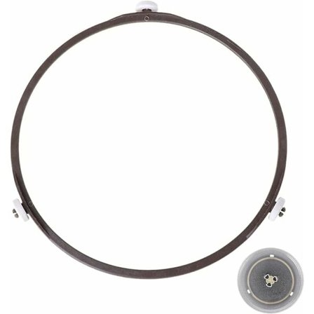 Universal pladespiller drejeskive ring 22 cm, Mikrobølgeovn drejeskive ring til universel 22 cm diameter (brun)
