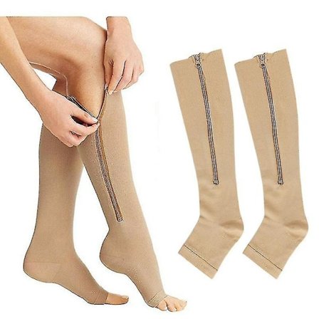 Medical Compression Socks Zipper Professional Leg Support Thickened Women's Socks