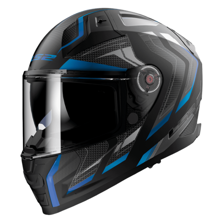Helhjelm LS2 FF811 Vector II Alizer Mattsvart/blå 3XL