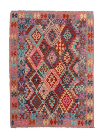 Kelim Afghan Old Style Matta Orientalisk (Ull, Afghanistan)