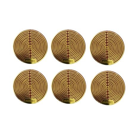 1/2/4/6 st Strålningsbeständig klistermärke Energitelefonlapp GULD Gold 6 Pcs-6 Pcs