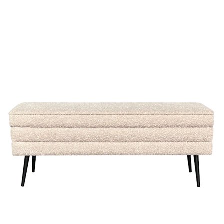 Säilytysrahi, Latte Boucle -kangas, 110x40x44 cm