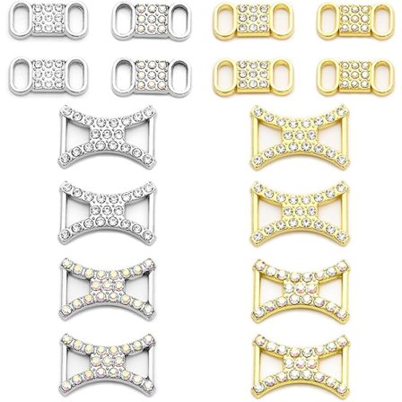 par med skosnöres spännen med strass skospännen