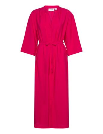 Visero Vneck 3/4 Ankle Shirt Dress/Su Pink Vila