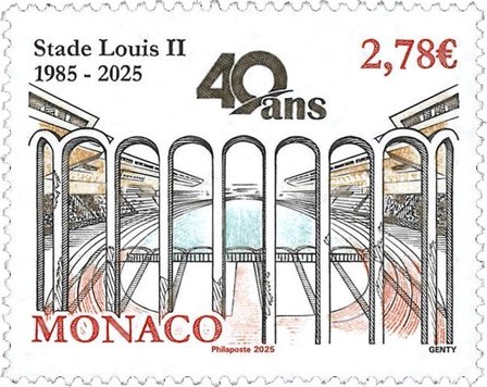 Monaco - Stadium Louis II 40 år - Postfrisk frimærke