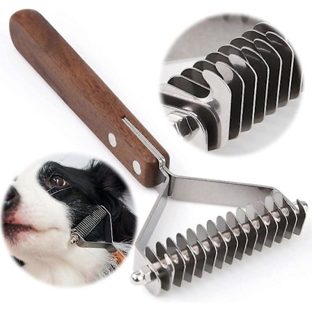 Pleje Kam og Børste til Hunde og Katte Underuldsrive (8,5 cm)