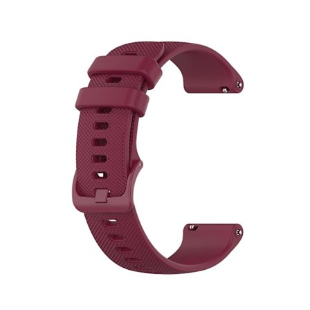 Burgundy Burgundy Litet Rutmönster Silikonarmband kompatibelt med Garmin kompatibelt med erunner 55