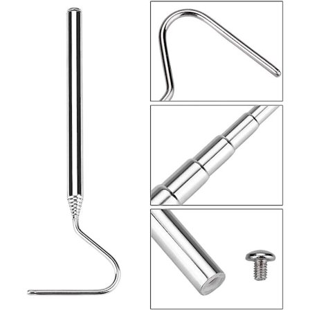 Utendørs bærbar rustfritt stål sammenleggbar slangefanger (hvit)