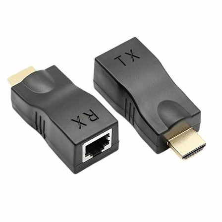 Hdmi-forlænger Hdmi til Rj45 over Cat 5e/6 netværks-Lan-ethernetadapter 4k 1080peu db