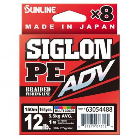 Sunline Siglon PE ADV (x8) 150m Multi Color 8,2kg/18LB - 0,209mm