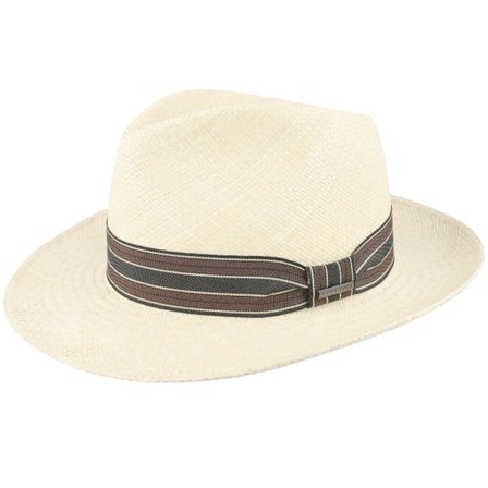 Stetson - Beige straw Hatt - Fedora Panama Beige Straw Hat @ Hatstore