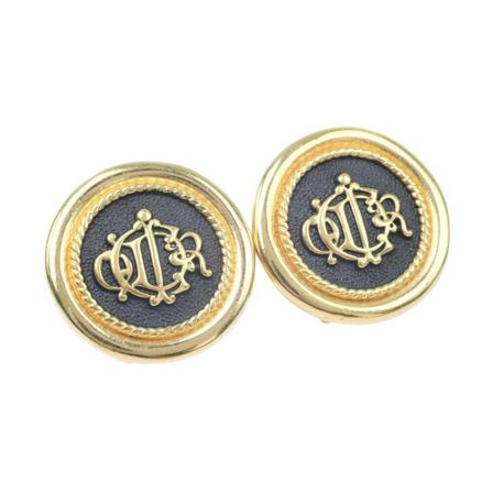 Dior Vintage, Pre-owned Earring Geel, Dames, Maat:ONE Size