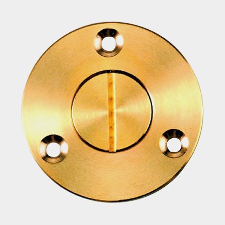 Tapón de achique / tapón de fondo para barco, exterior, latón, Ø55 mm, Ø29 mm, 1/2"