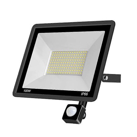 100W LED-belysning med rörelsesensor Vattentät 180-240V LED PIR-belysning Reflektor Utomhus Spotlight