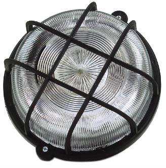 Gelia 110010241 Gitterarmatur rund, 100 W, IP44 Svart, Belysning