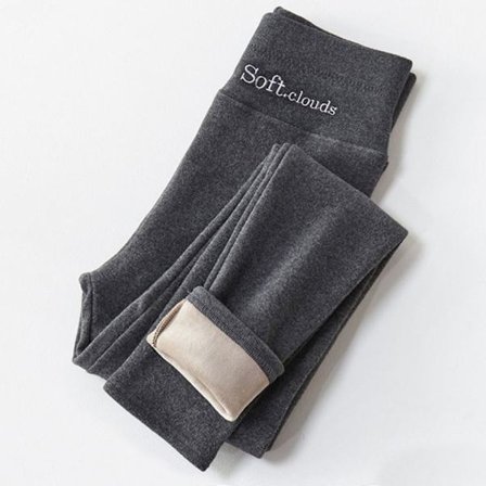 Fleece Foret Leggings Vinter Leggings MØRKE GRÅ 3XL