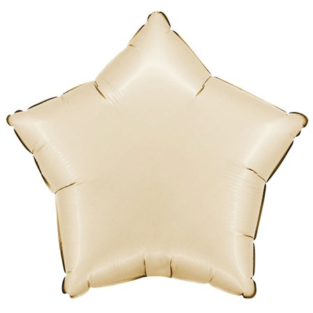 Folioilmapallo Tähti Satin Kermanvärinen