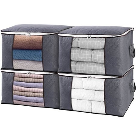 Stora förvaringsväskor, 5-pack hopfällbara klädförvaringsbehållare med Du