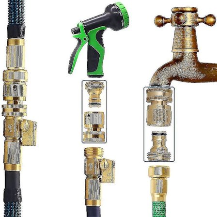 Havehane Slange Hurtigkobling 3/4 Tomme 2 Par Messing Havehåndbruser Slange